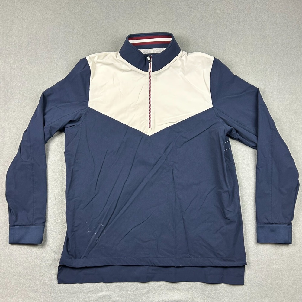 Rhone Jacket Mens Large 1/4 Zip Active Stretch Sideline‎ Pullover Workout Read